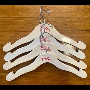 Vintage Lilly Pulitzer Wooden Hangers set of 4